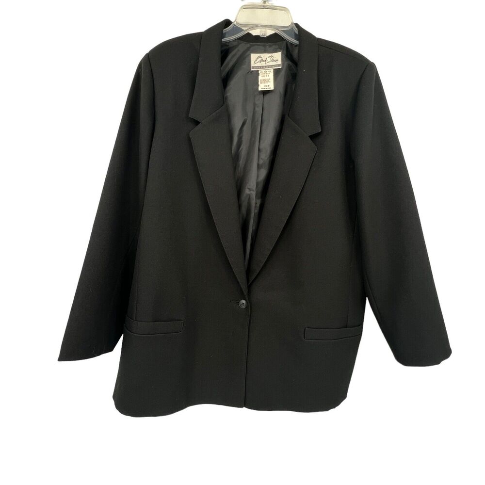 Vintage Levi Strauss Bend Over Blazer Long Sleeve Lined USA Black 24W